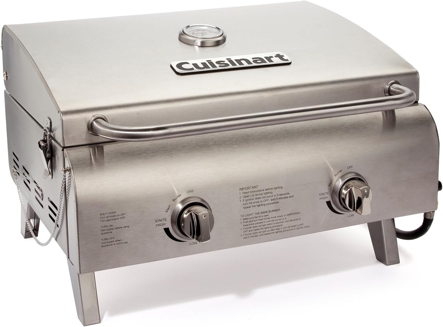 Portátil barbacoa de carbón, Cuisinart ccg-190, 14 in, Rojo